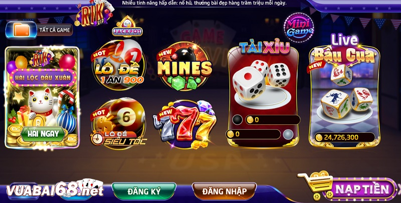 Cung cấp nhiều đầu game cuốn hút, có lối chơi đơn giản, hấp dẫn