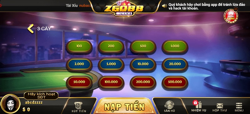 Thử sức với game bài Ba Cây vừa quen thuộc, vừa hấp dẫn