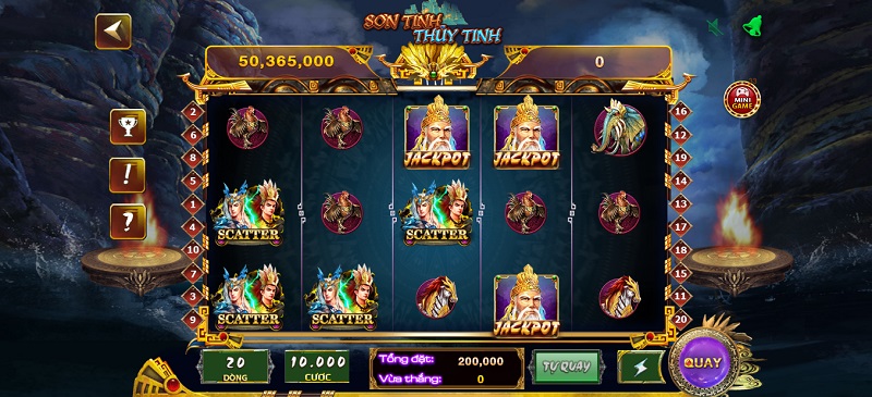 Slots Sơn Tinh Thủy Tinh đem đến hũ Jackpot 50 triệu đồng