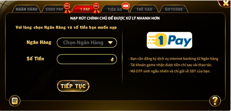 Nạp tiền qua Giftcode tại Hitclub