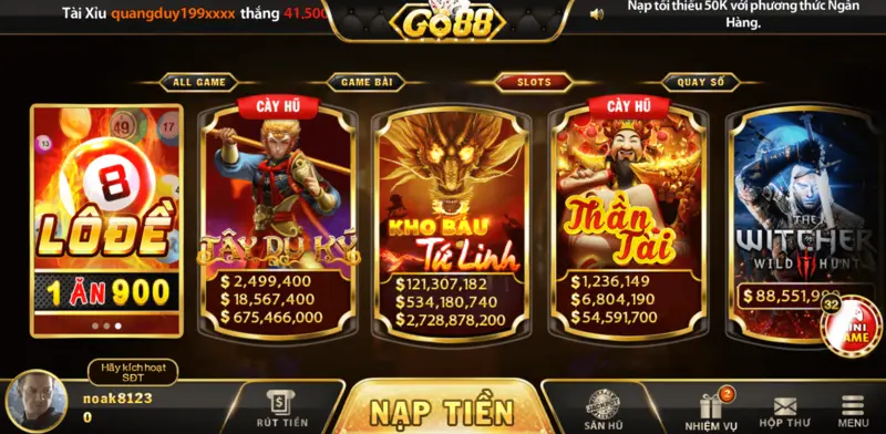 Các tựa game tại Go88