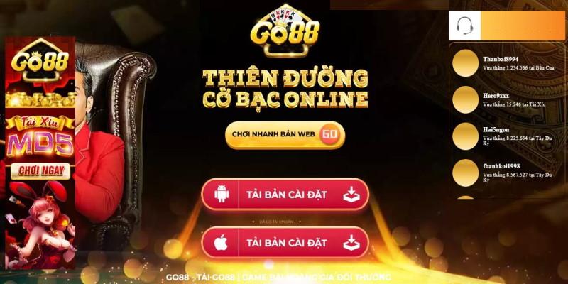 Hướng dẫn tải app Go88 cx cho PC, Android, iOS chi tiết