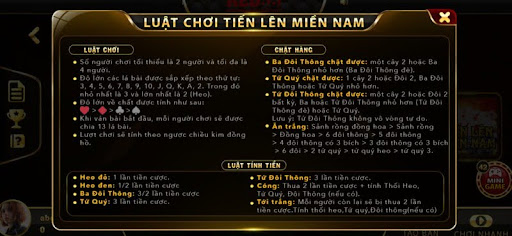 Luật chơi game bài