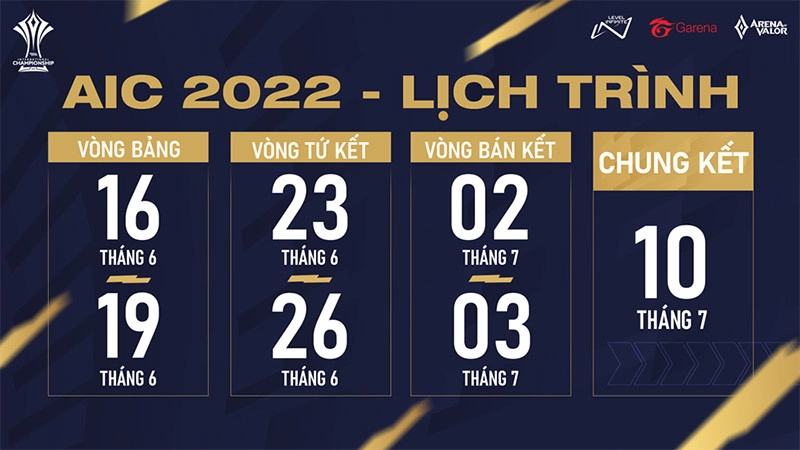 Lịch thi đấu Liên Quân 2022